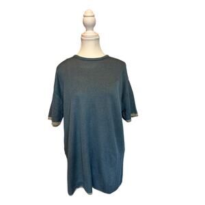 Anthropologie | Cousin Johnny | Dusty Blue Crew Neck Sweater